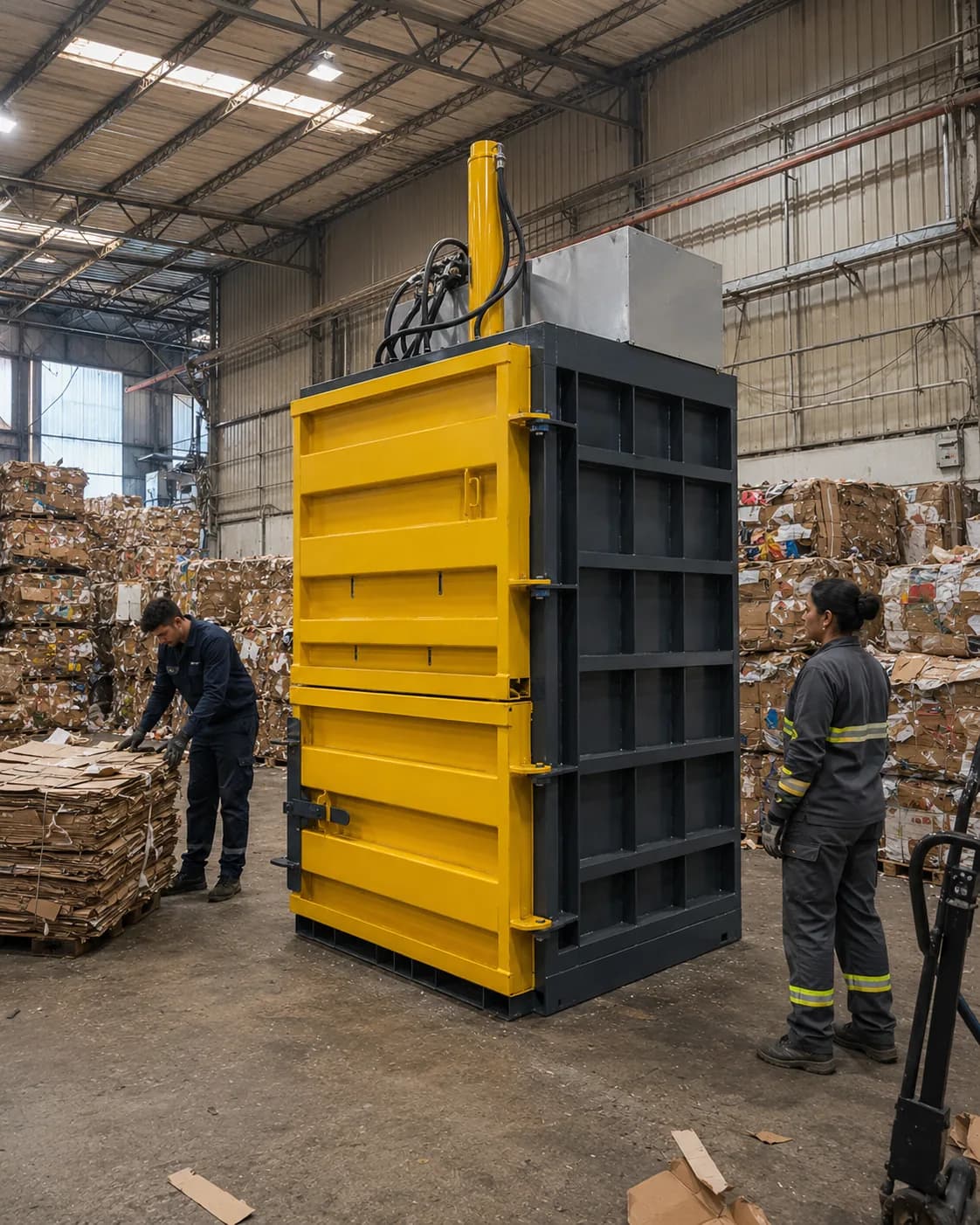 مكبس بالات عمودي